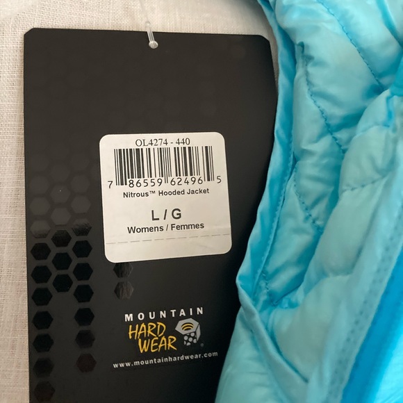 Mountain hardware new with tags womens large nitrous down blue jacket - Picture 3 of 3
